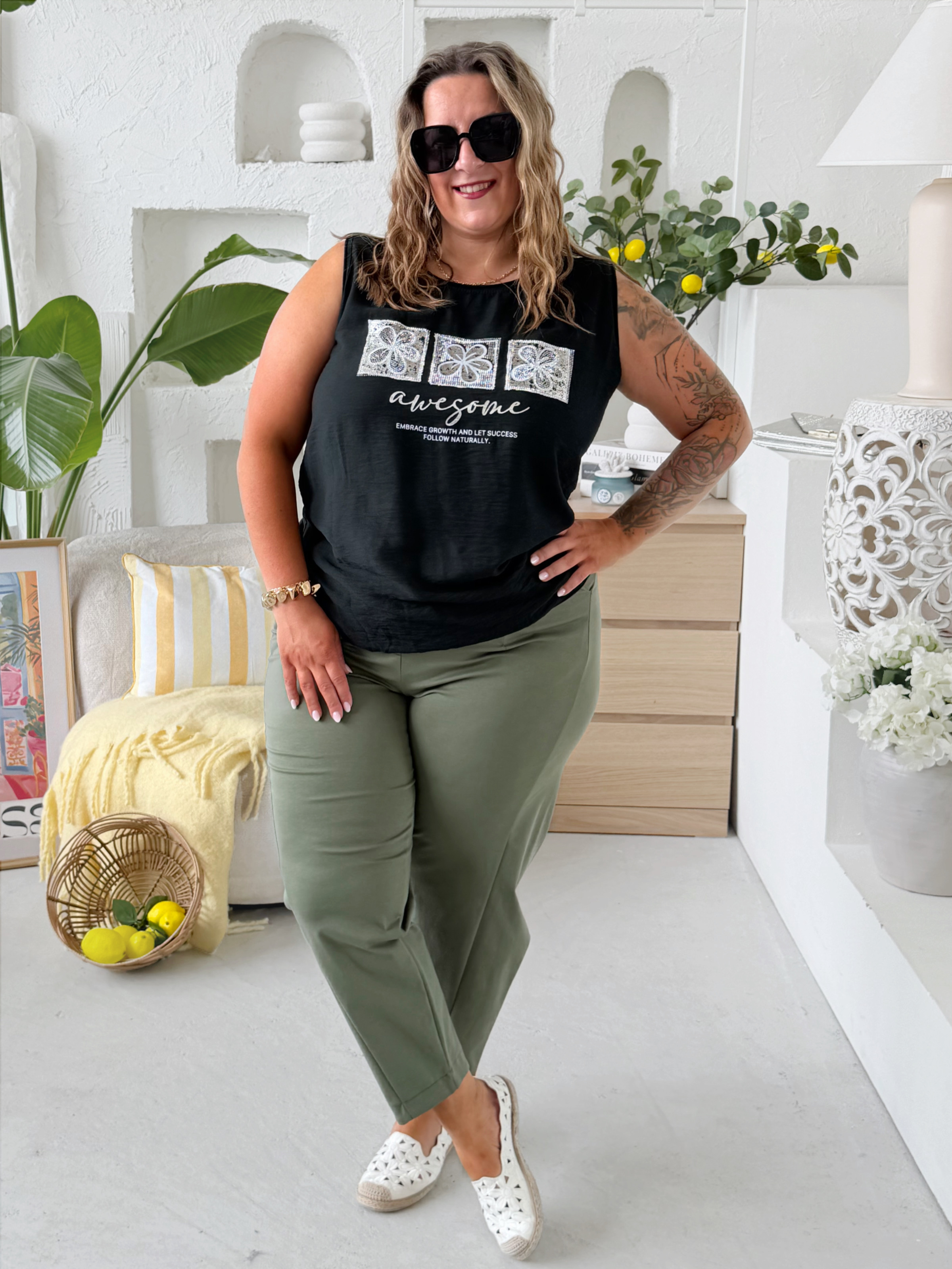 Kalhoty Barelky do 3XL - khaki