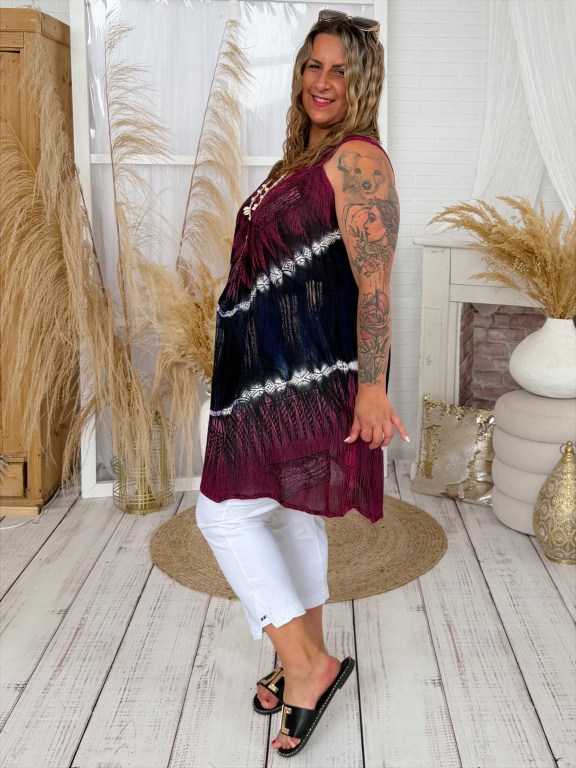 Indické tílko Ruby do 4XL - bordo