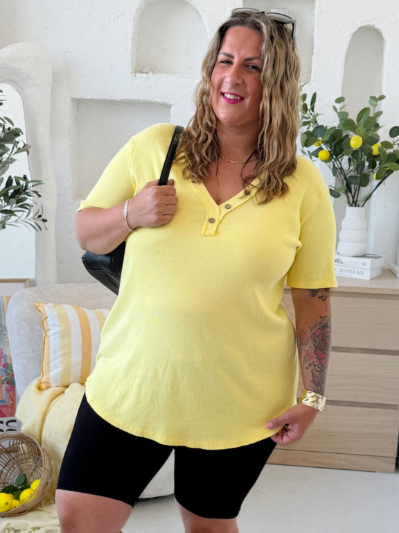 Stylové tričko Robin do 4XL - žlutá