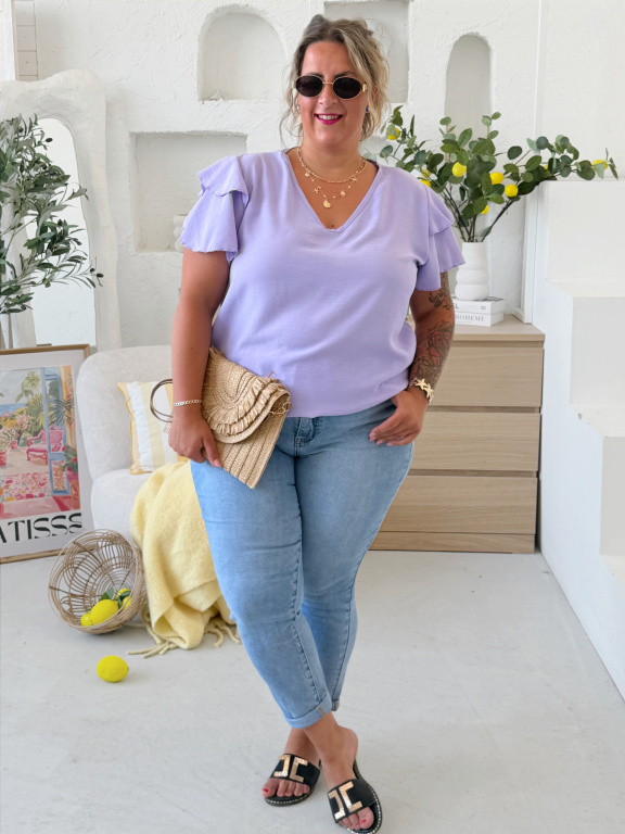 Halenkové tričko Modish do 3XL fialová