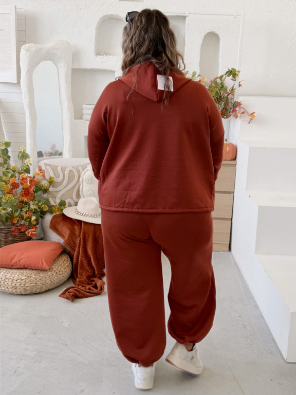 Máselkové tepláky Aladin do 4XL - cihlové