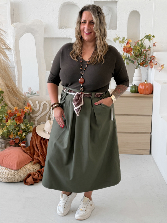 Sukně Sonia do 3XL - khaki