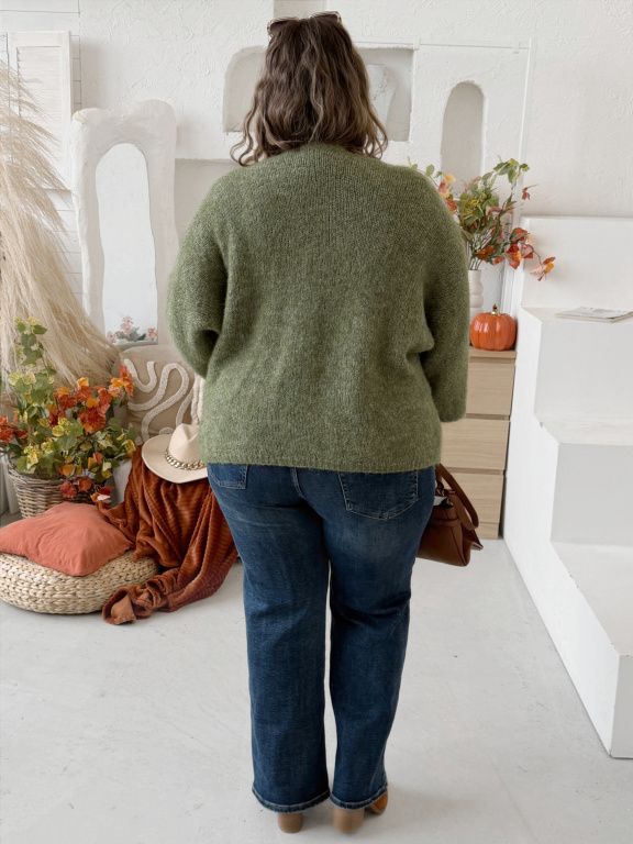 Cardigan Fly do 3XL - zelenkavý