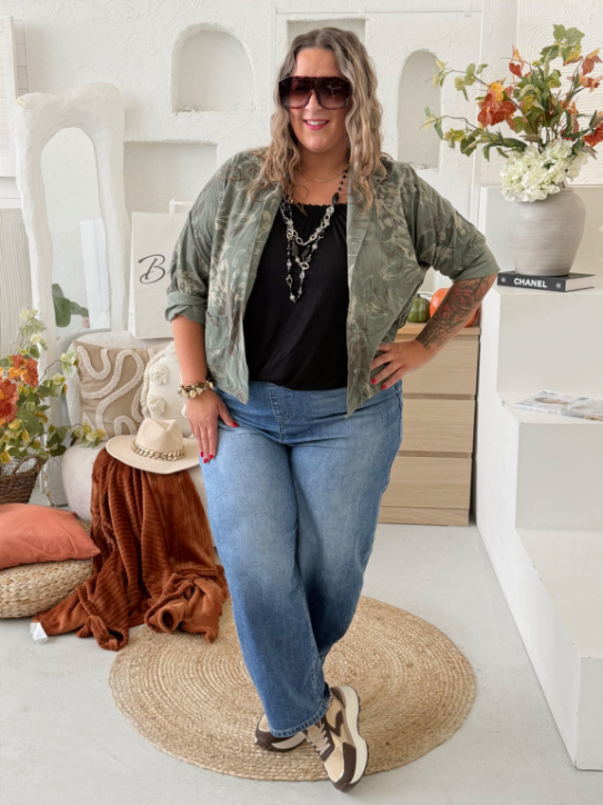 Manšestrová košile Limba do 3XL - khaki