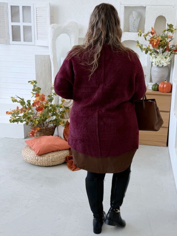 Kabátek Alpaka do 2XL - bordo