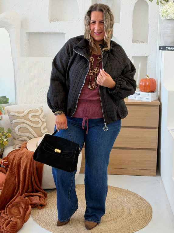 Bunda Trendy Baloon do 4XL - černá