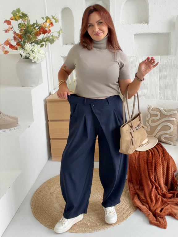 Elegantní kalhoty Bjorn do 2XL - tmavě modré