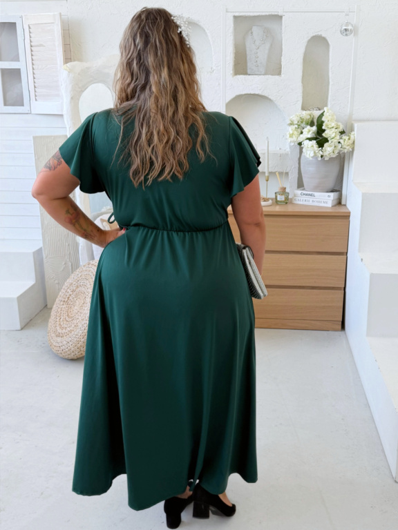 Plesové společenské šaty Vilma do 4XL - smaragdové