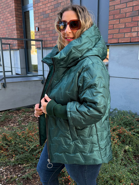 Přechodová bunda Trendy do 3XL - smaragdová