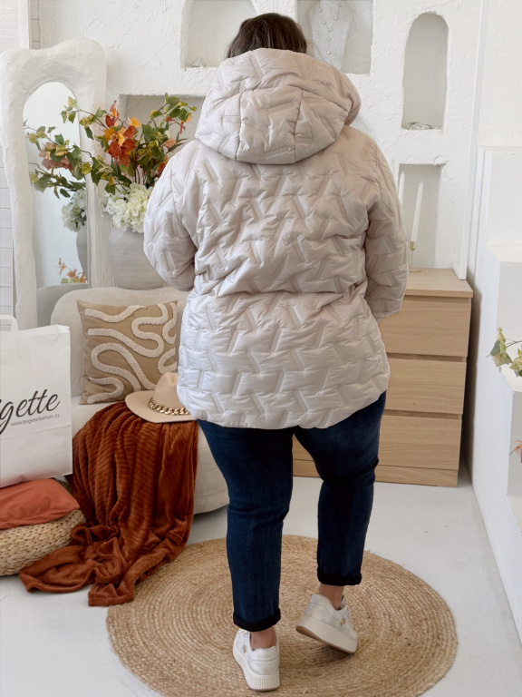 Přechodová bunda Trendy do 3XL - béžová