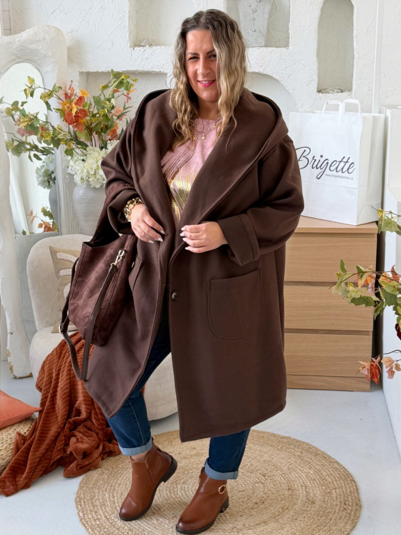 Oversize kabát Margot do 5XL - krémový