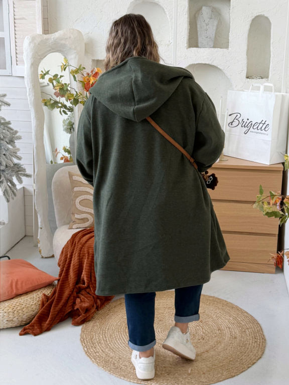 Oversize kabát Margot do 5XL - khaki
