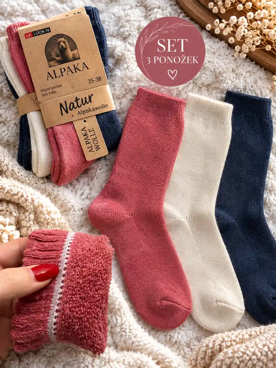 Set dámských ponožek Wool Alpaka - kvalitní teplé ponožky!
