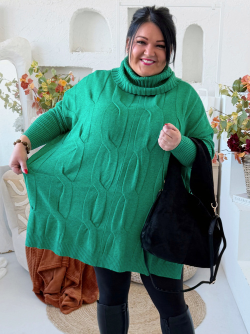 Oversize rolák Sofie do 4XL - zelený