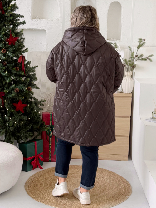 Přechodová bunda Marlen do 3XL - čokoláda