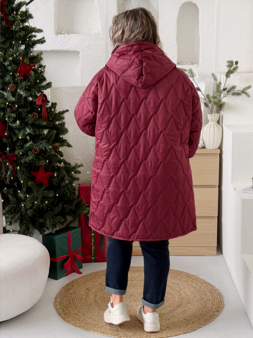 Přechodová bunda Marlen do 3XL - vínová