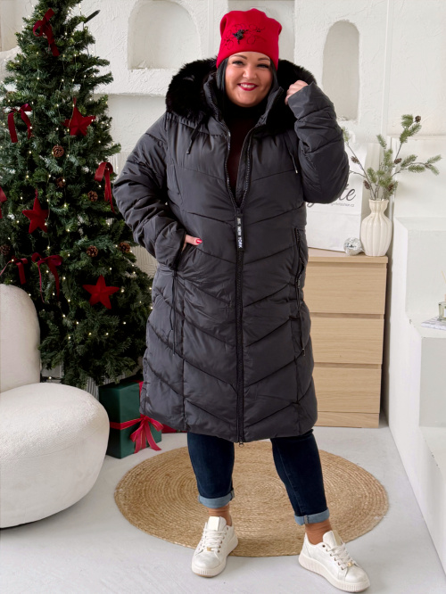 Zimní kabátová bunda Sporty do 7XL - černá