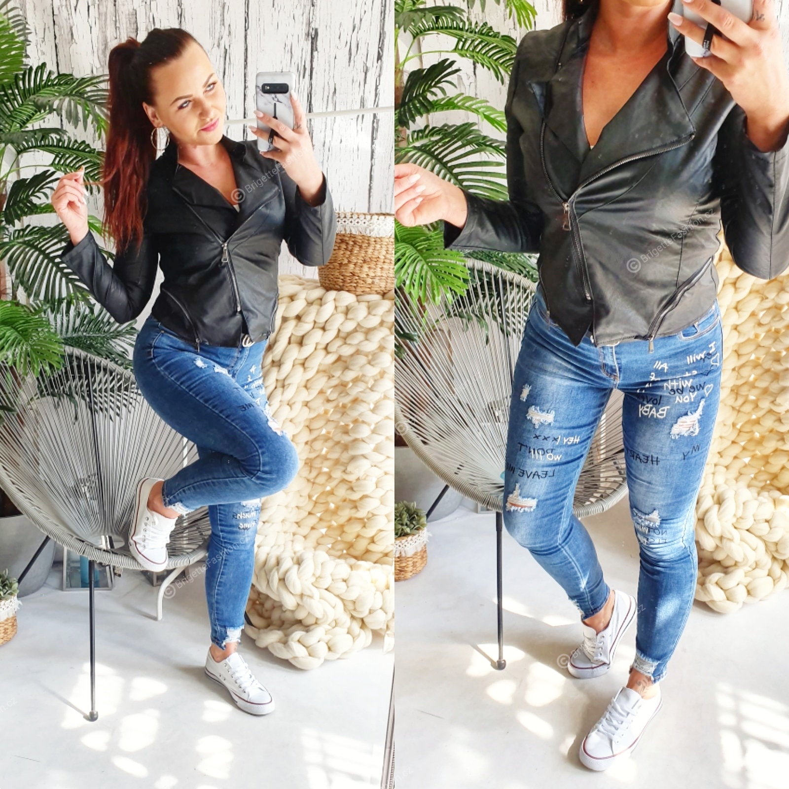 Koženková bunda Biker