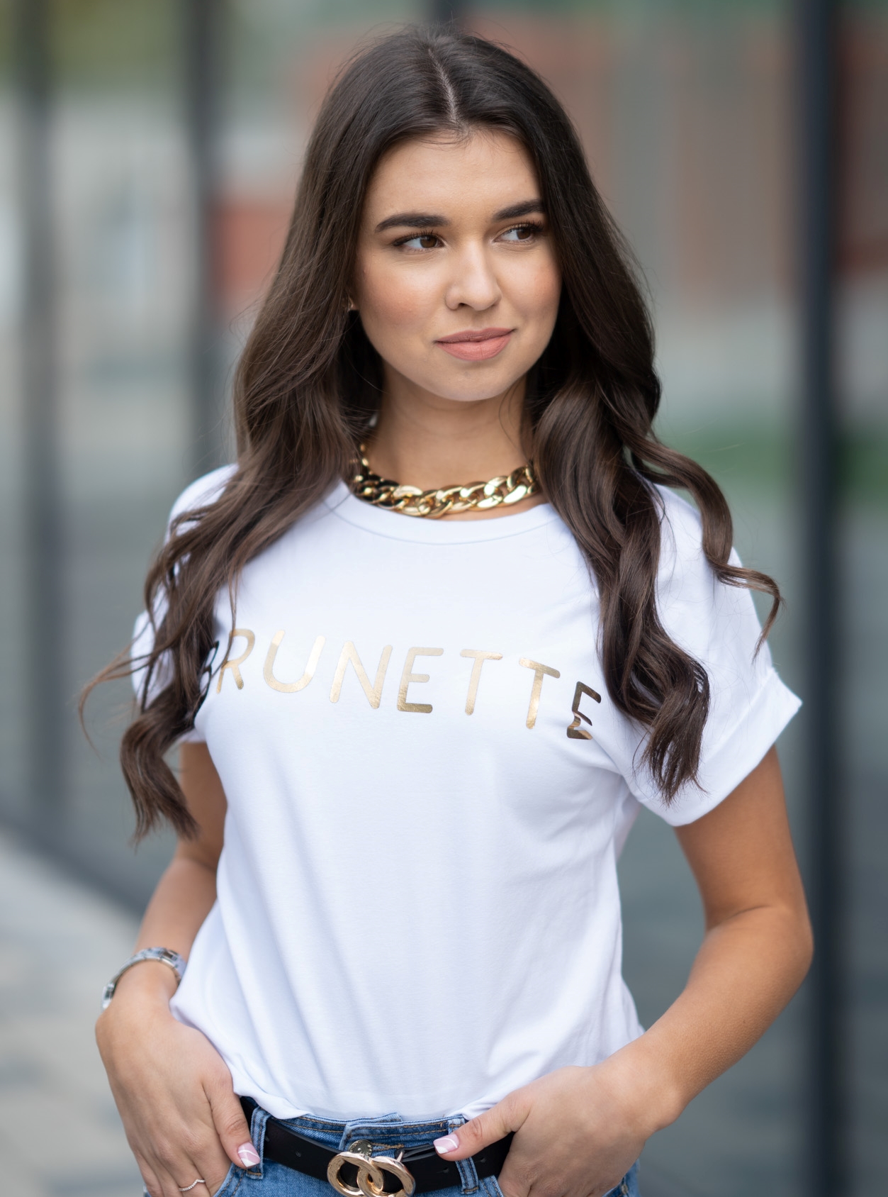 Tričko Brunette bílé
