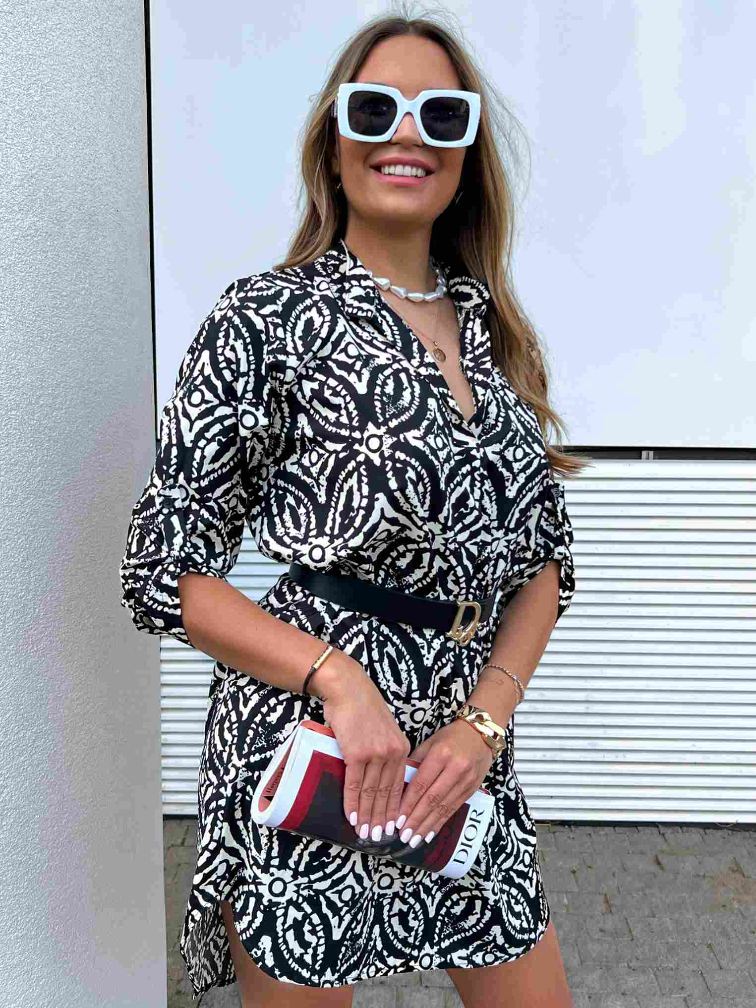 Košilové šaty Elegant černé