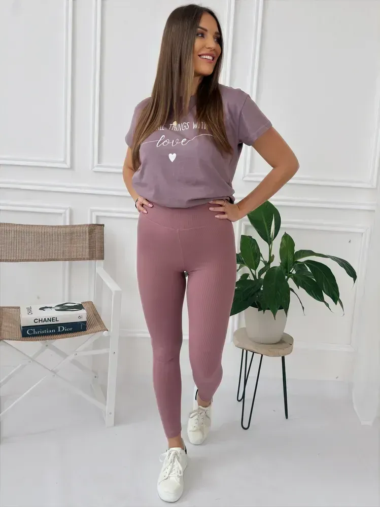 Volnočasové legíny Basic lila