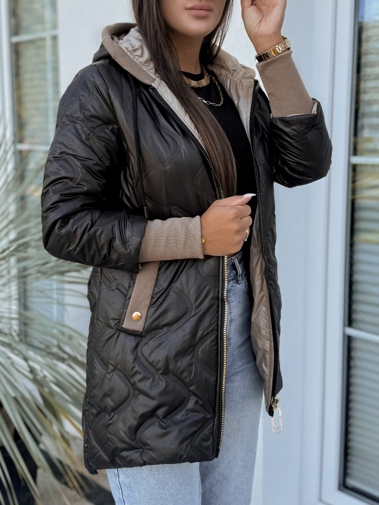Bunda s kapucí Nalla černá