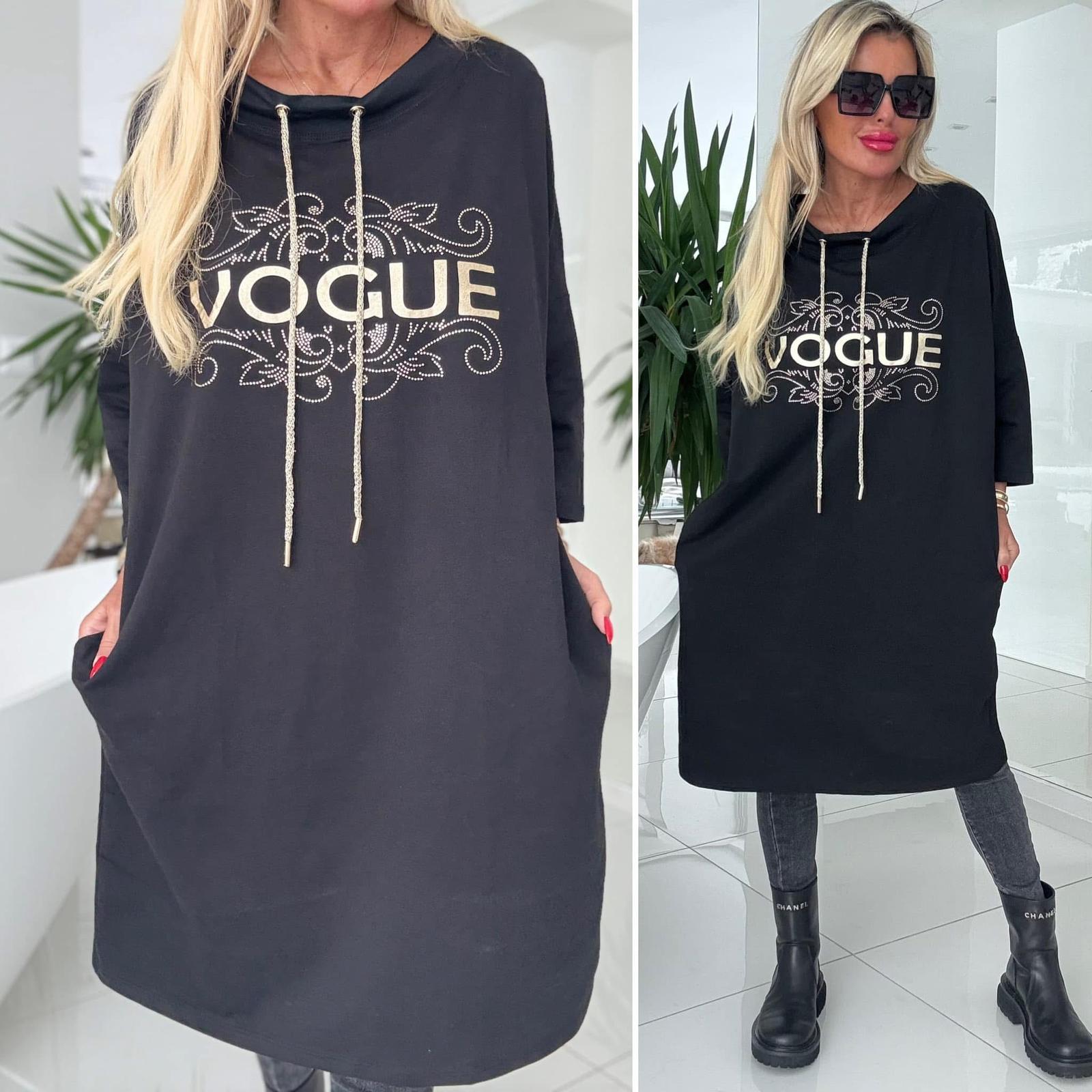 Oversize šaty Vogue černé