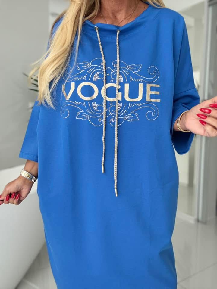 Oversize šaty Vogue modré