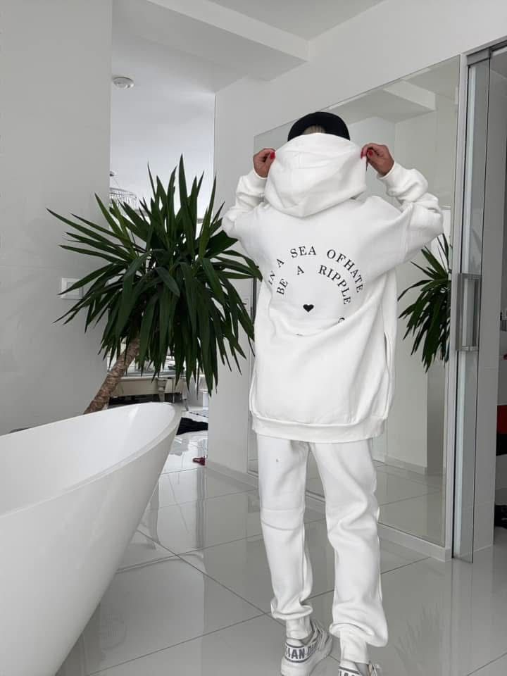 Tepláková souprava Love bílá