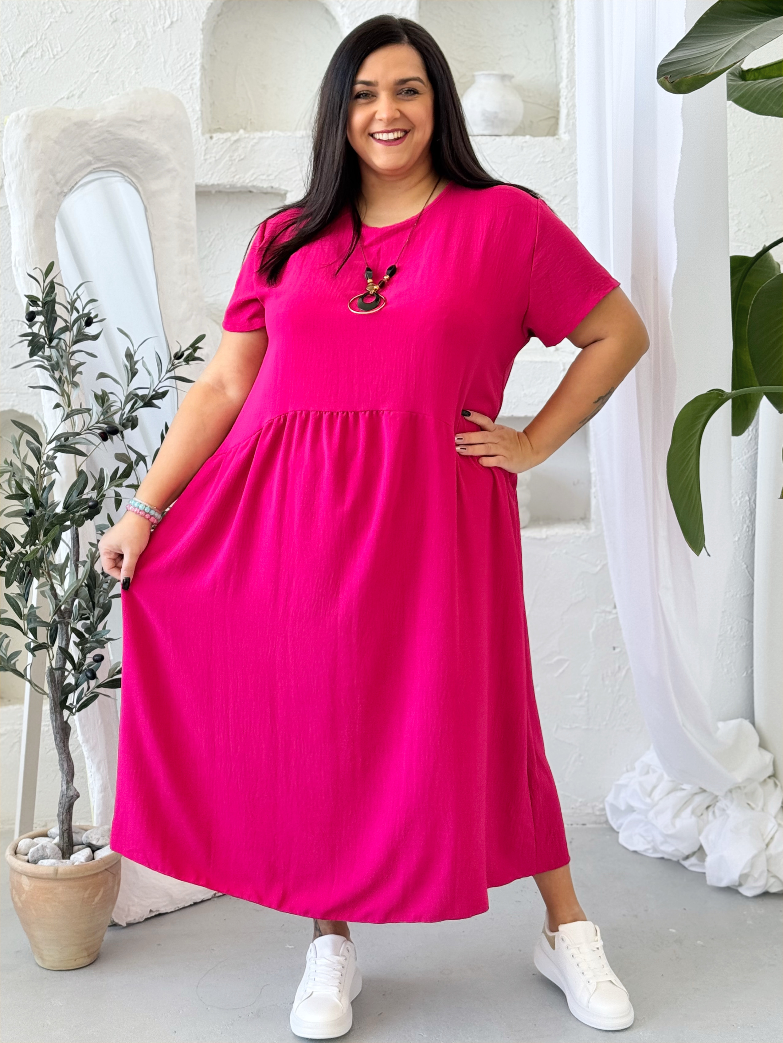 Maxi šaty Sunny Comfort fuchsia