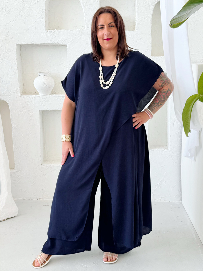 Komplet do 4XL Afrodité tmavě modrý