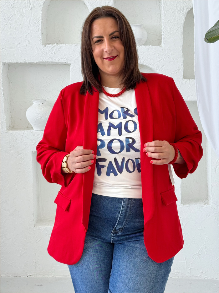 Sako větší velikost s podšívkou a červené