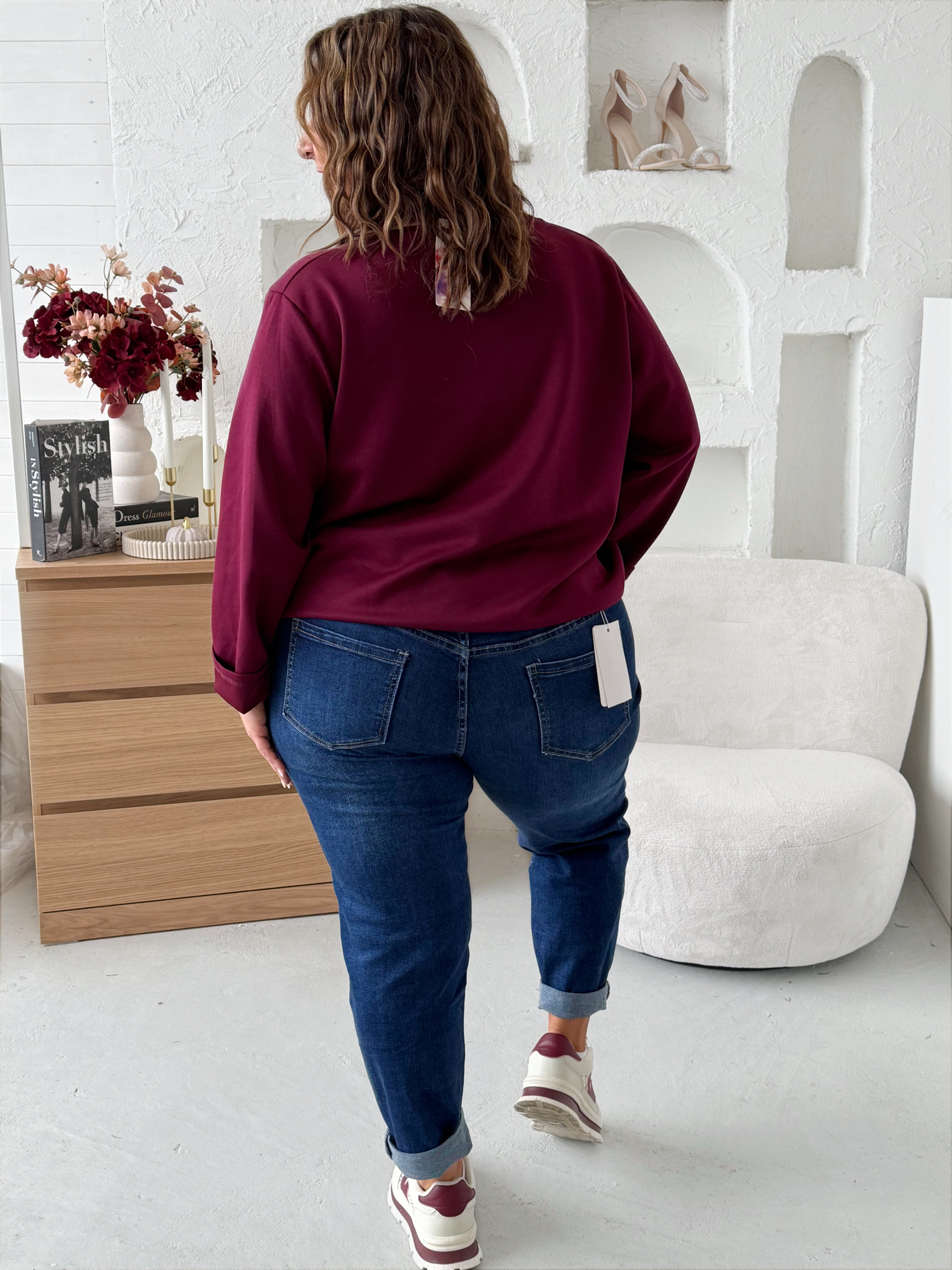 Elastické džíny Mom fit Line vel.34