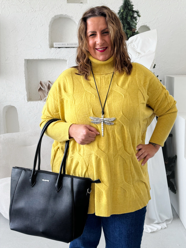 Náhrdelník na kůži VÁŽKA s kamínky