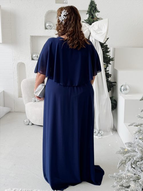Plesové šaty Bella do 4XL tmavě modré