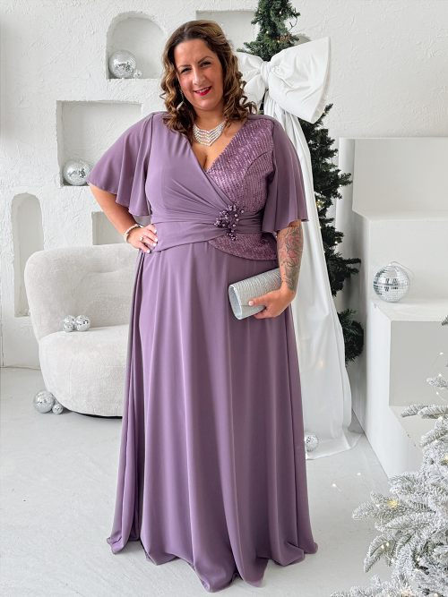 Plesové šaty Isabel do 4XL fialové