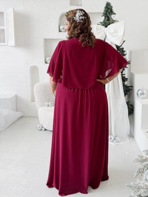 Plesové šaty Isabel do 4XL vínové