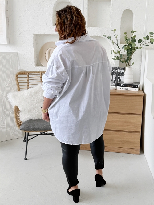 Oversize bílá košile do 4XL