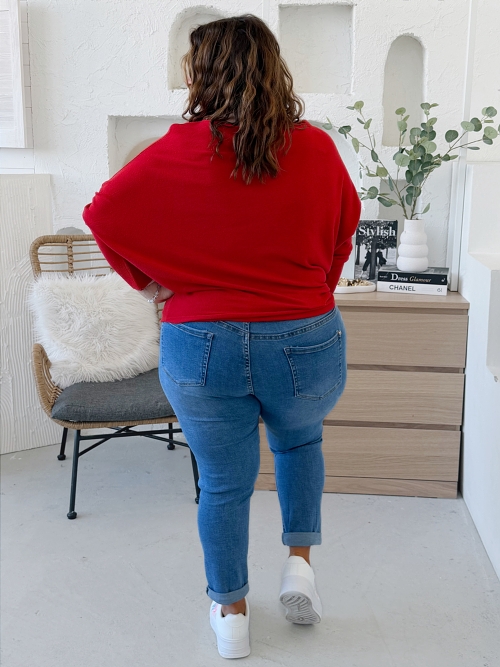 Svetr Lucy do 4XL - červený 