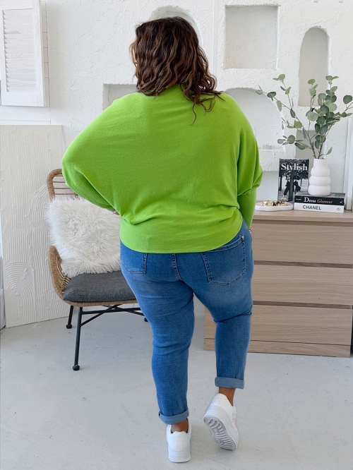 Svetr Lucy do 4XL - limetková