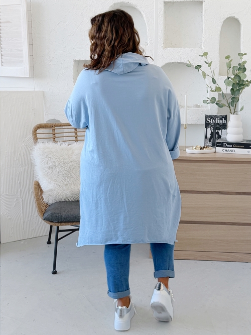Tunikové šaty Cop do 4XL světle modrá 