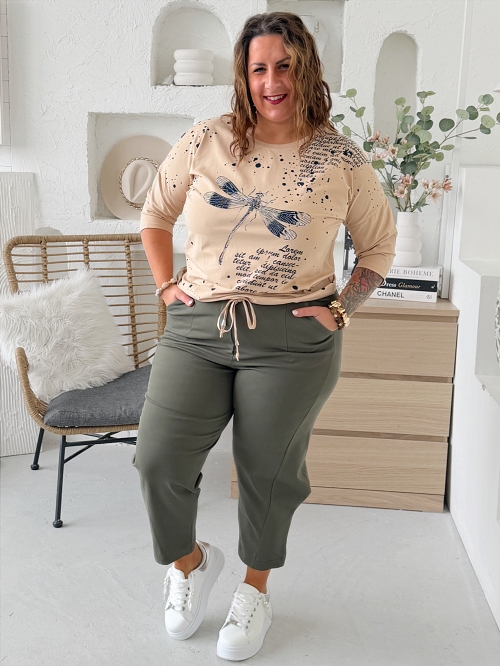 Kalhoty Barelky do 3XL - khaki