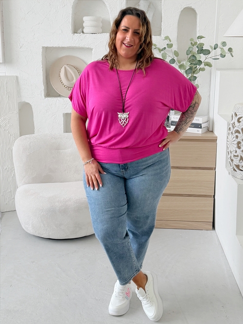 Viskózové tričko Sula do 3XL fuchsia