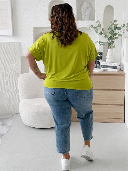 Viskózové tričko Sula do 3XL světlá limetka