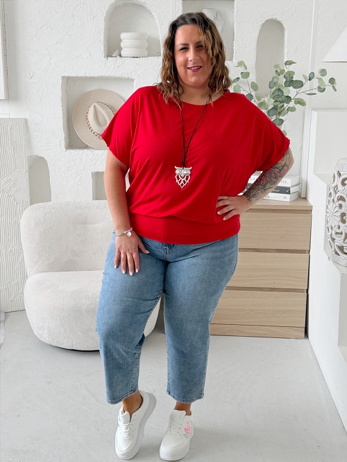 Viskózové tričko Sula do 3XL červené