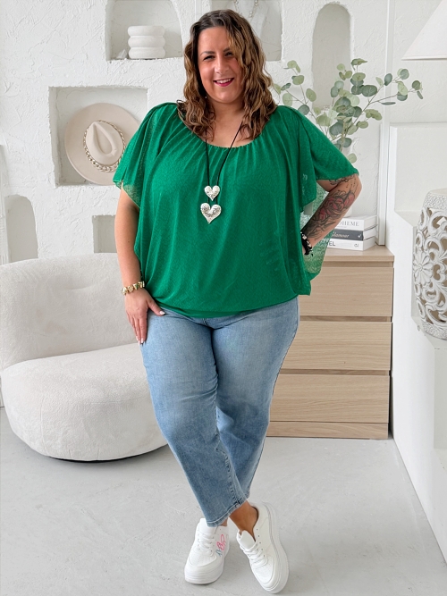 Top Mellory do 3XL zelený