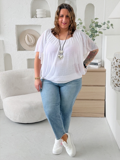 Top Mellory do 3XL bilý