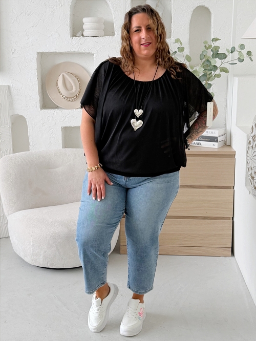 Top Mellory do 3XL černý