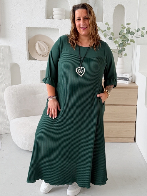 Šaty Perfect Feel do 5XL - smaragdové