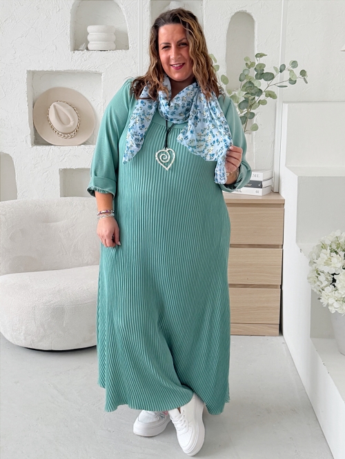 Šaty Perfect Feel do 5XL - zelenkavé